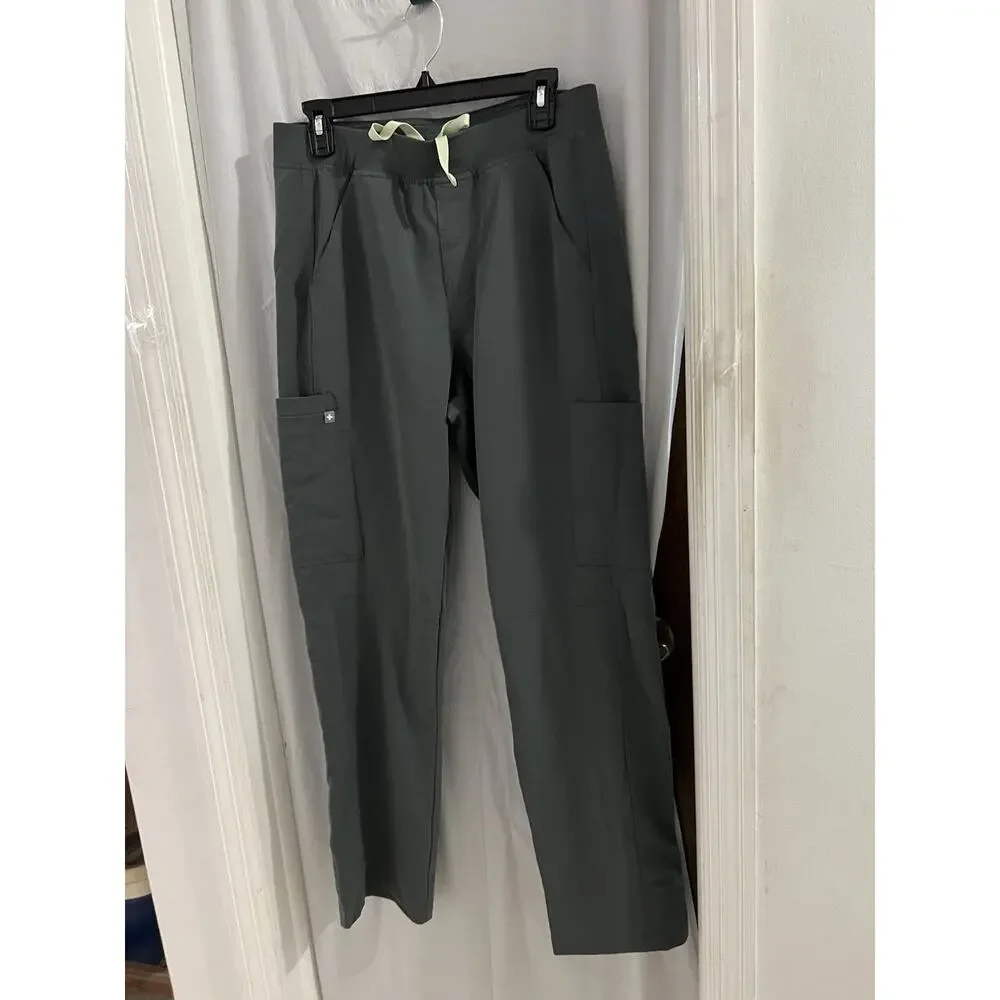 FIGS Axiom Cargo Scrub Pants Technical Collection Green Po 2493 31” Inseam Sz M
